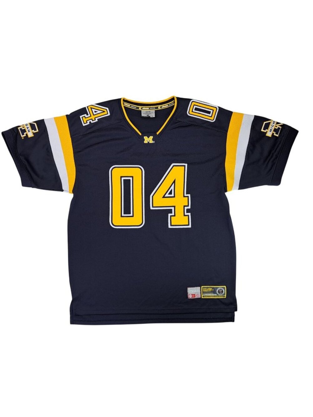 University Of Michigan Wolverines Jersey Vintage #04 Navy Yellow XL Colosseum